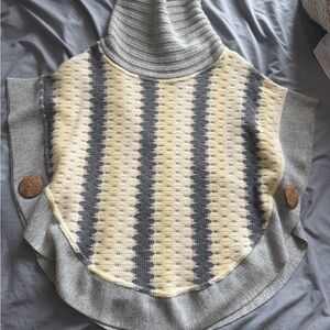 Striped Gray and Cream Women's Sweater